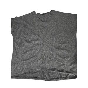 THANTH Women's Gray V Neck Short Sleeve Tunic‎ Top Comfy Size XXL